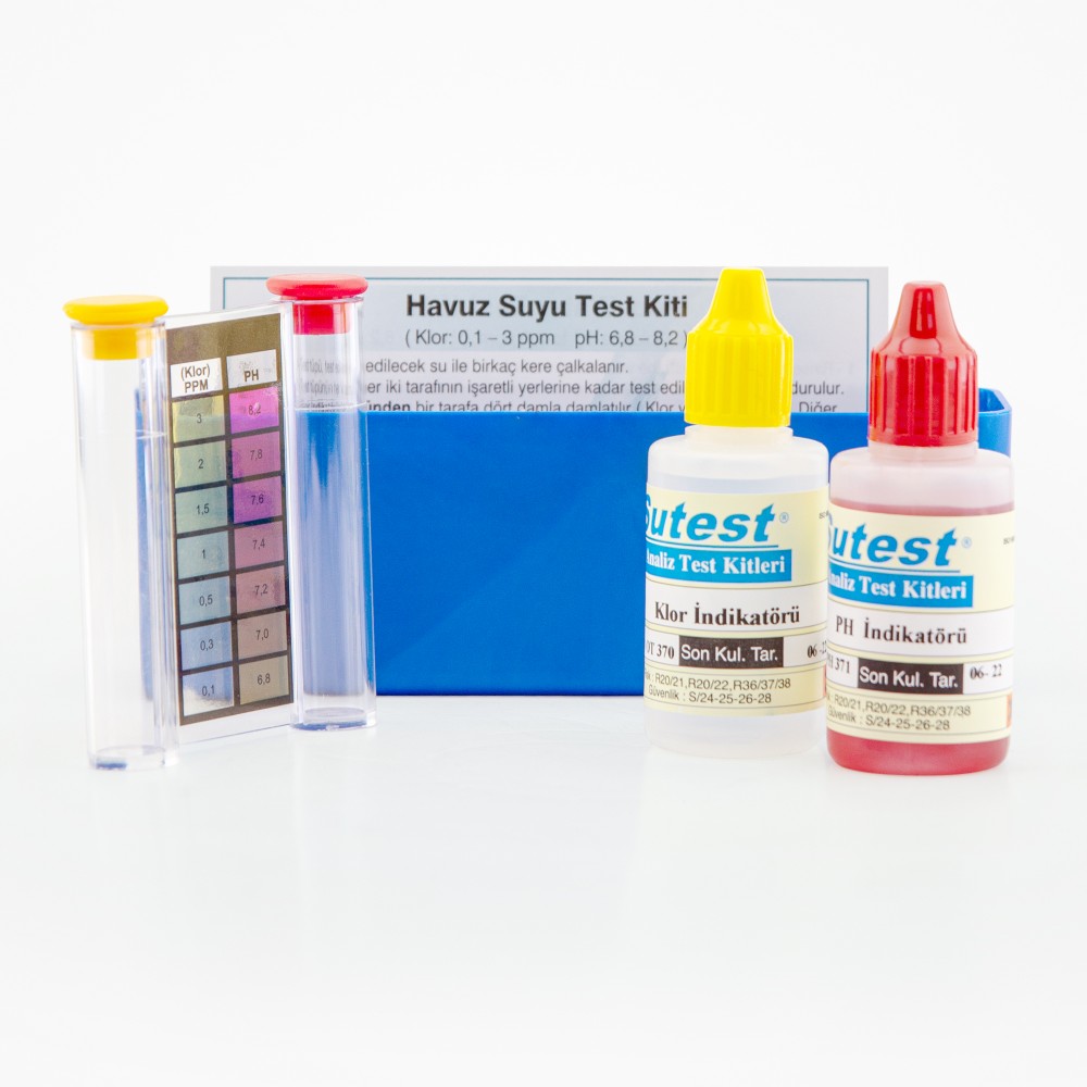 SUTEST HAVUZ SUYU TEST KİTİ-Titrimetrik pH Klor Ölçüm Kiti